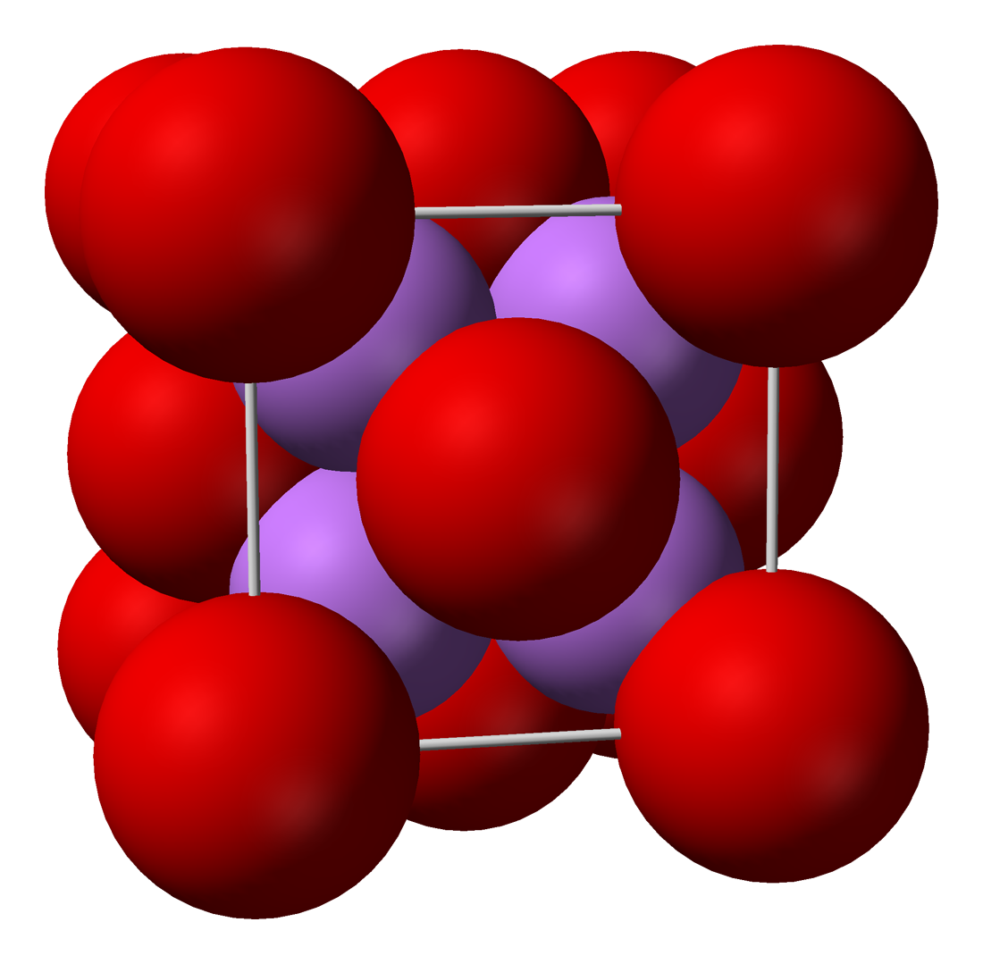 Lithium oxide unit cell 3D ionic