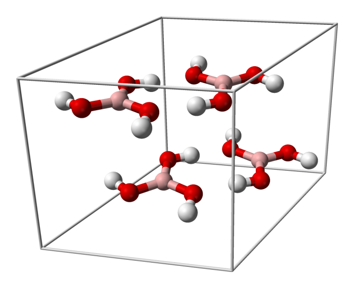 Boric acid unit cell 3D balls e1621174513578