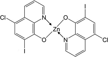 proprietà chelanti del cliochinolo con lo zinco